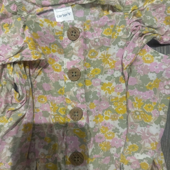 Carters Floral Jumpsuit 4T - Picture 4 of 4